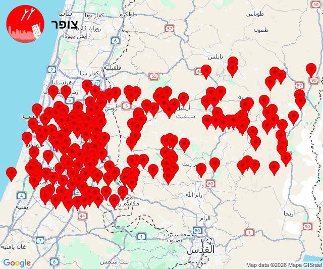 صفارات الإنذار تدوي في “تل أبيب” ومحيطها وسط فلسطين المحتلة…