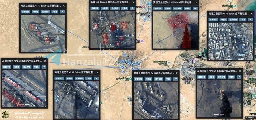 🔴 صور الأقمار الصناعية من الكويت، تظهر أنه تم تدمير…