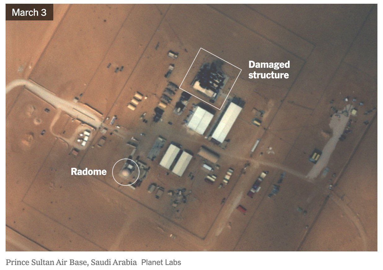 🔴 صور الأقمار الصناعية تظهر تدميراً شبه كامل، لمبنى مسؤر…