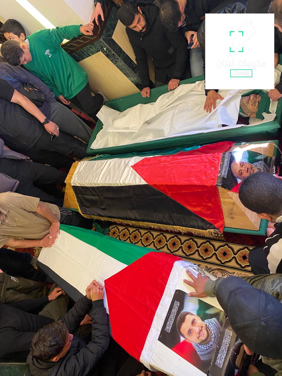 وداع الشهداء في مسجد الإمام علي شرق مدينة صيدا