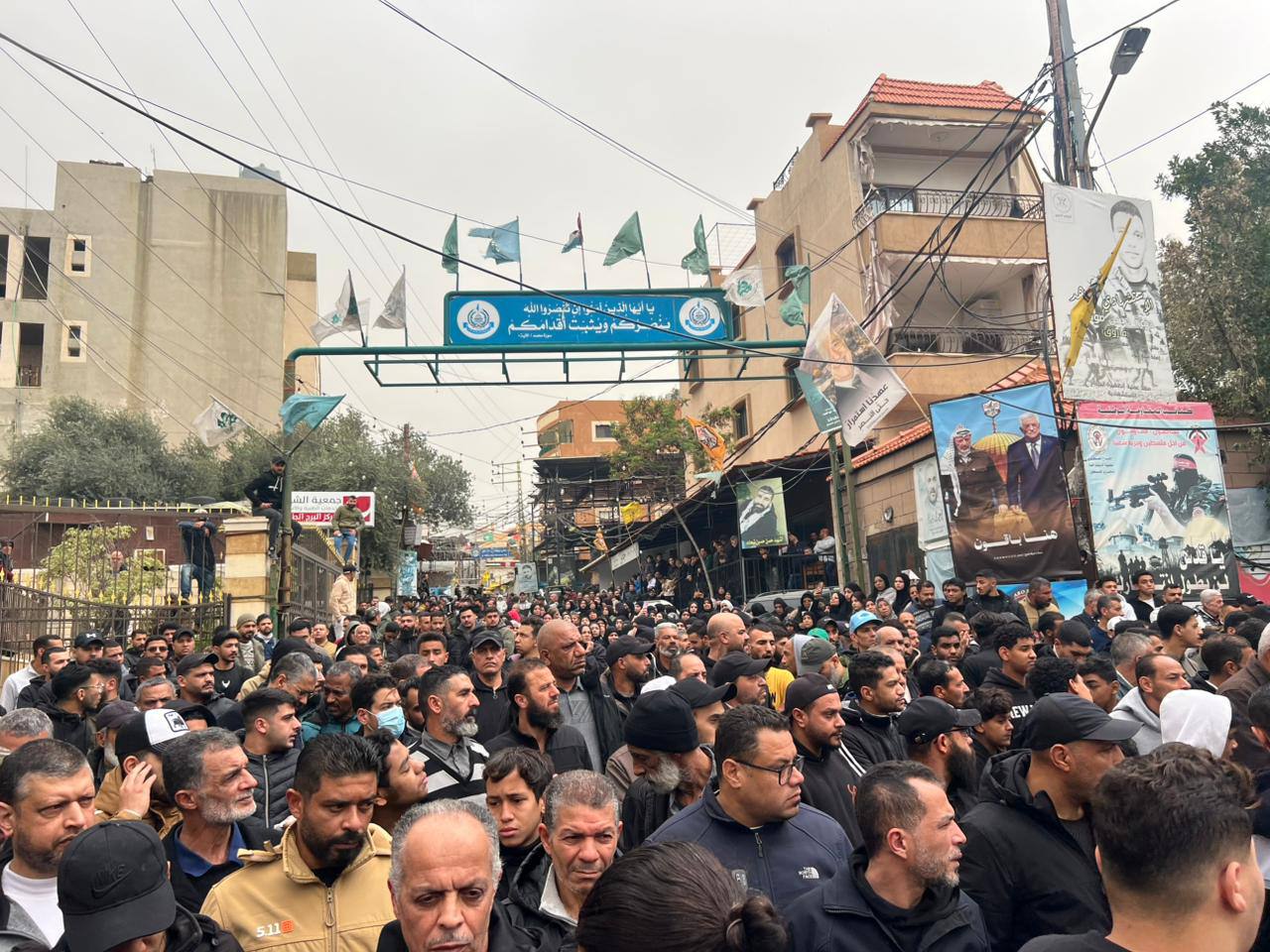 استقبال اهالي مخيم برج الشمالي الشهيد هادي عبد الرحمن