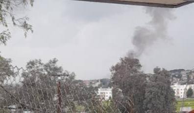 طائرات الاحتلال تقصف بلدة النبطية الفوقا جنوبي لبنان.