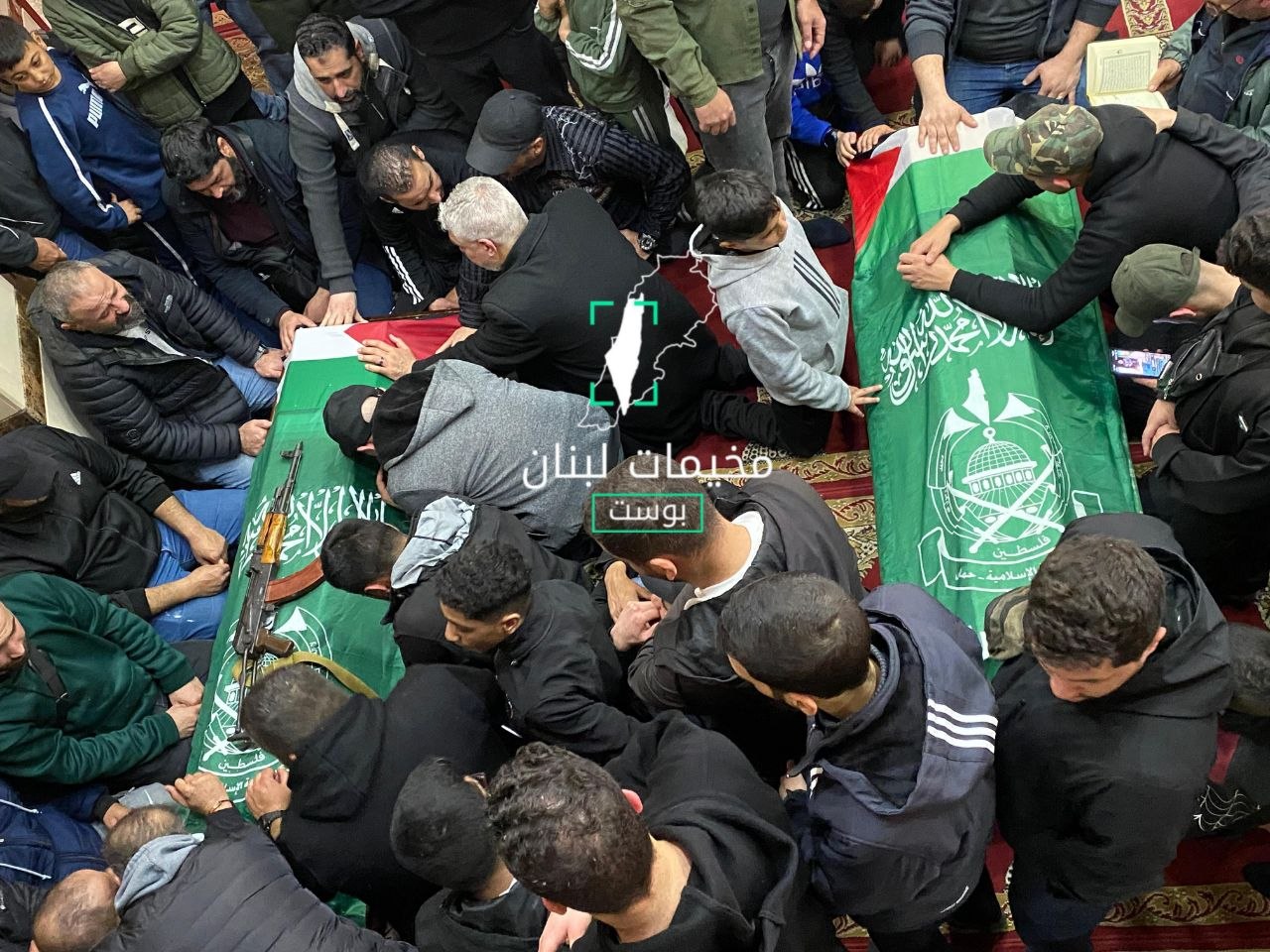 صور من وداع وتشييع الشهيد محمد كعوش وزوجته، اللذين ارتقيا…