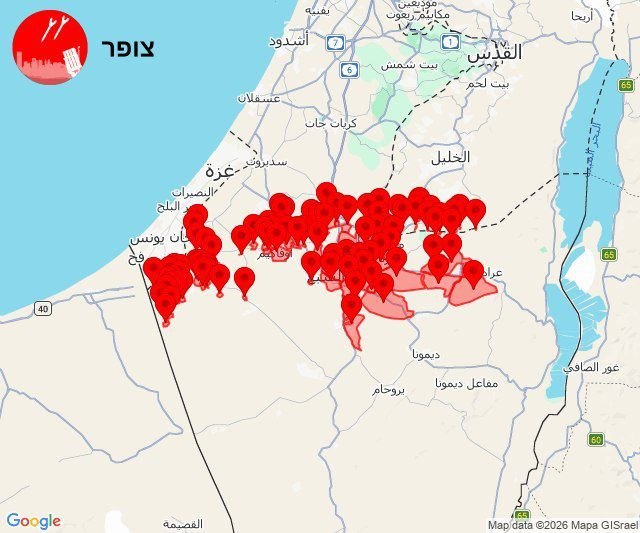صفارات الإنذار تدوي في النقب وغلاف غزة ومناطق واسعة جنوب…