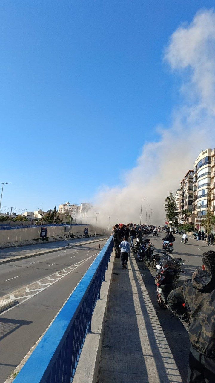 الغارة استهدفت المبنى المهدد في منطقة الغبيري بالضاحية الجنوبية لبيروت