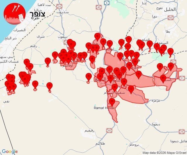 دوي صفارات الإنذار في بئر السبع ومنطقة النقب، إلى جانب…