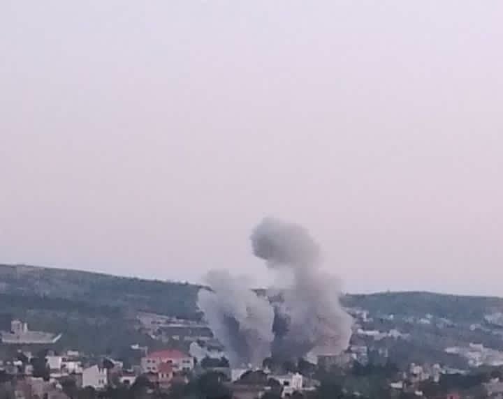 غارة إسرائيلية على بلدة سحمر في البقاع الغربي شرقي لبنان