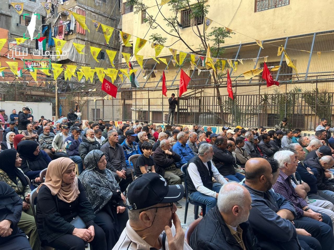 مشاهد من الاحتفال التأبيني للشهيد بلال عطور في مخيم شاتيلا.