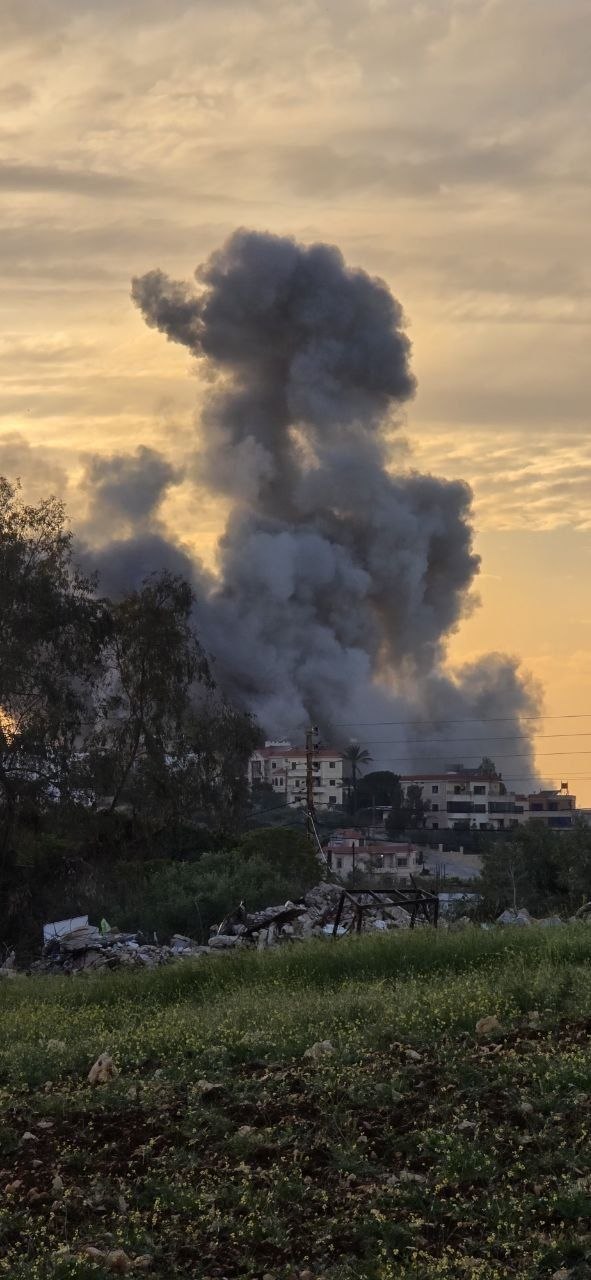 غارة للعدو الاسرائيلي تستهدف بلدة الجميجمة جنوبي لبنان