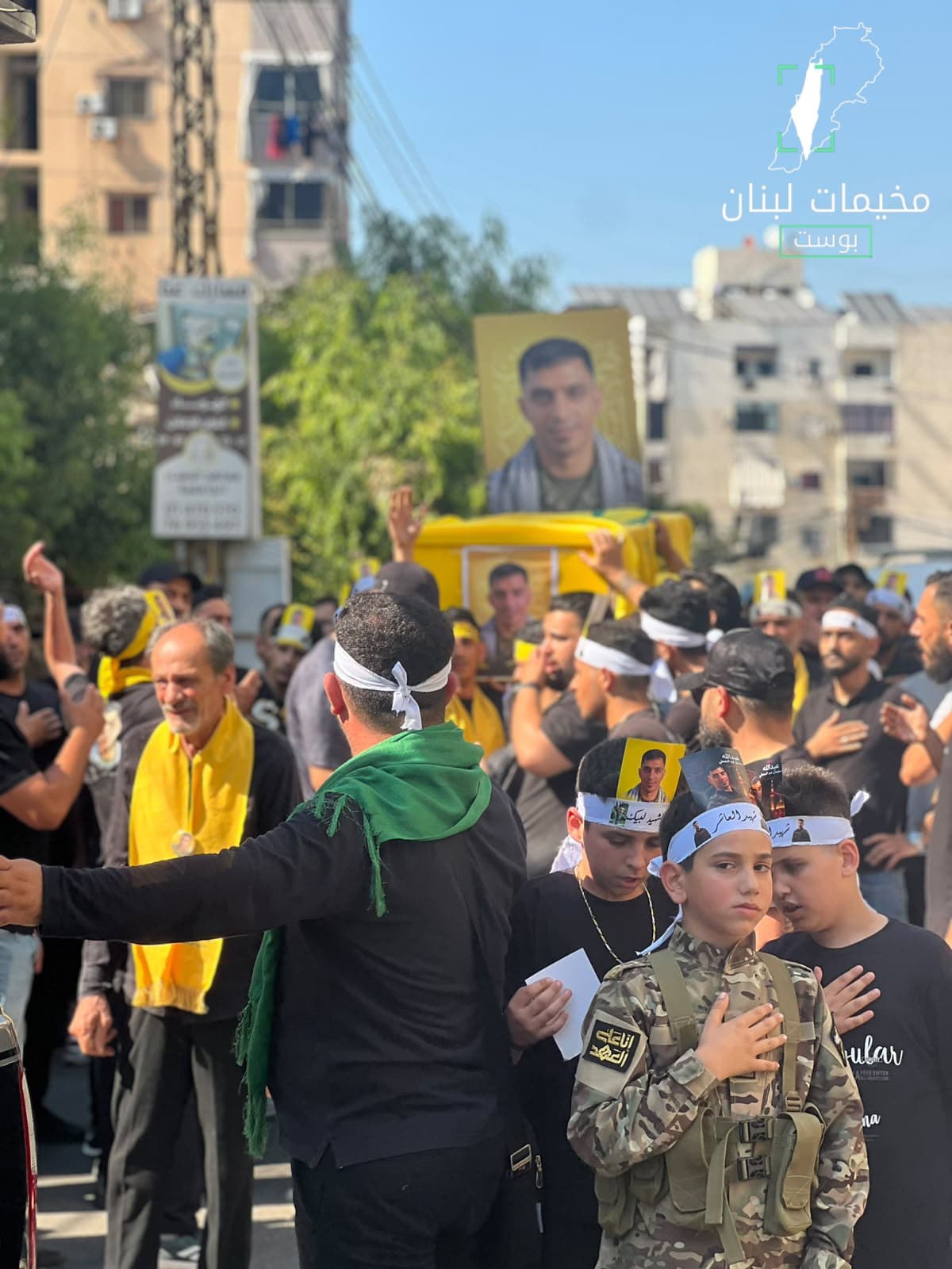 من تشييع الشهيد ابن مخيم برج البراجنة عبدالله سليمان عبد…